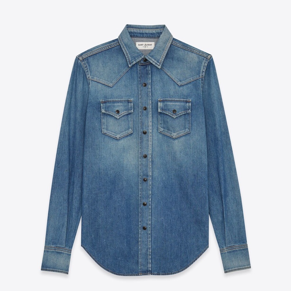 Saint Laurent Mens denim shirt